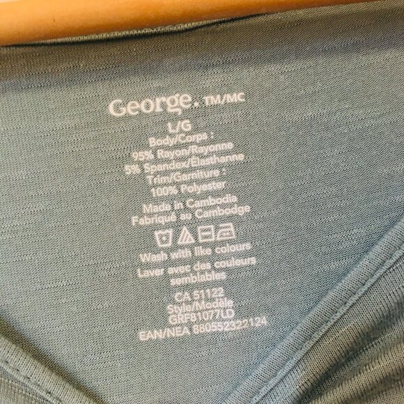 Robin Egg Blue Lace Hem Long Sleeve Rayon Top - Picture 9 of 15